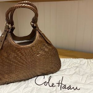 Cole Haan Genevieve Woven Leather Handbag